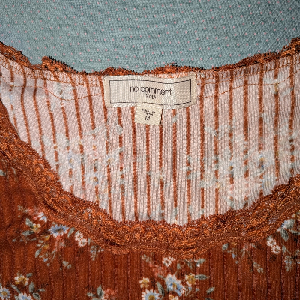 Women's Floral Blouse - Brown